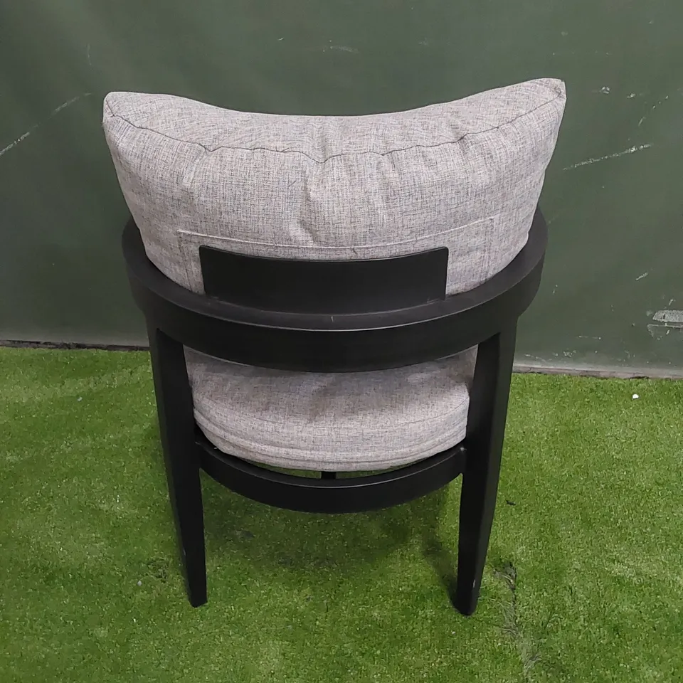 DESIGNER ALUMINIUM FRAME AND FABRIC GARDEN/PATIO ARMCHAIR