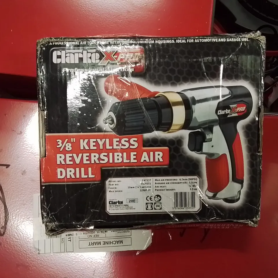 BOXED CLARKE ? KEYLESS REVERSIBLE AIR DRILL