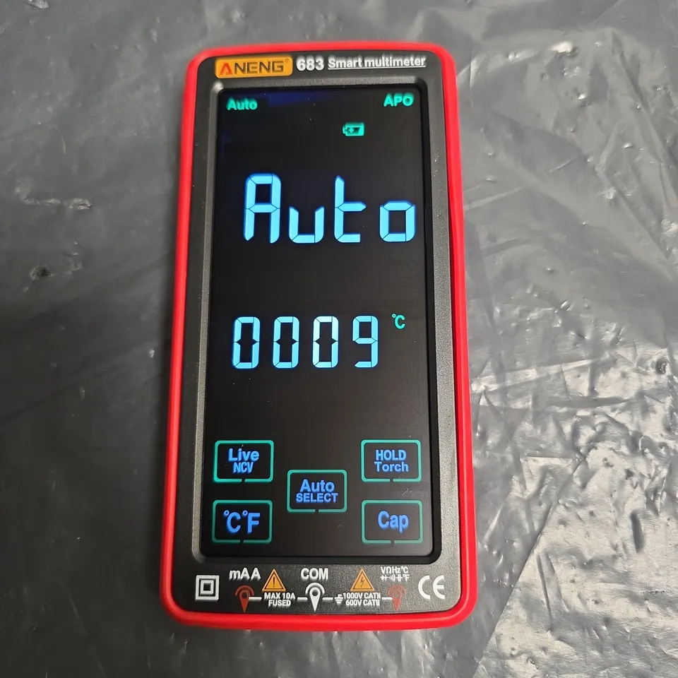 ANENG 683 SMART MULTIMETER WITH CASE – INCLUDES TEST LEADS & USB LEAD