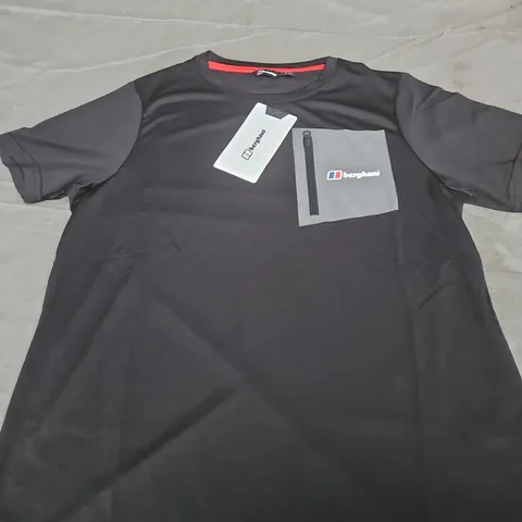 BERGHAUS BLACK T-SHIRT - SIZE 13YRS