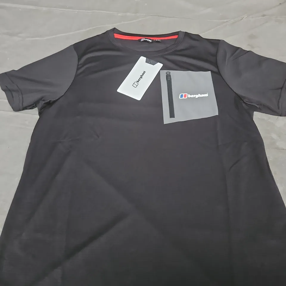 BERGHAUS BLACK T-SHIRT - SIZE 13YRS