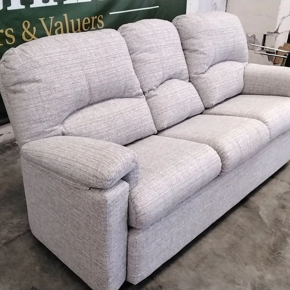 QUALITY BRITISH DESIGNED & MANUFACTURED G PLAN CHLOE C 3 SEATER SOFA LOOM SHALE FABRIC