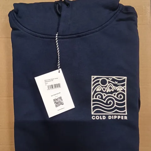 BRAND NEW BOX OF BRASS MONKEY HOODIES - NAVY SIZE XL APPROXIMATELY 7