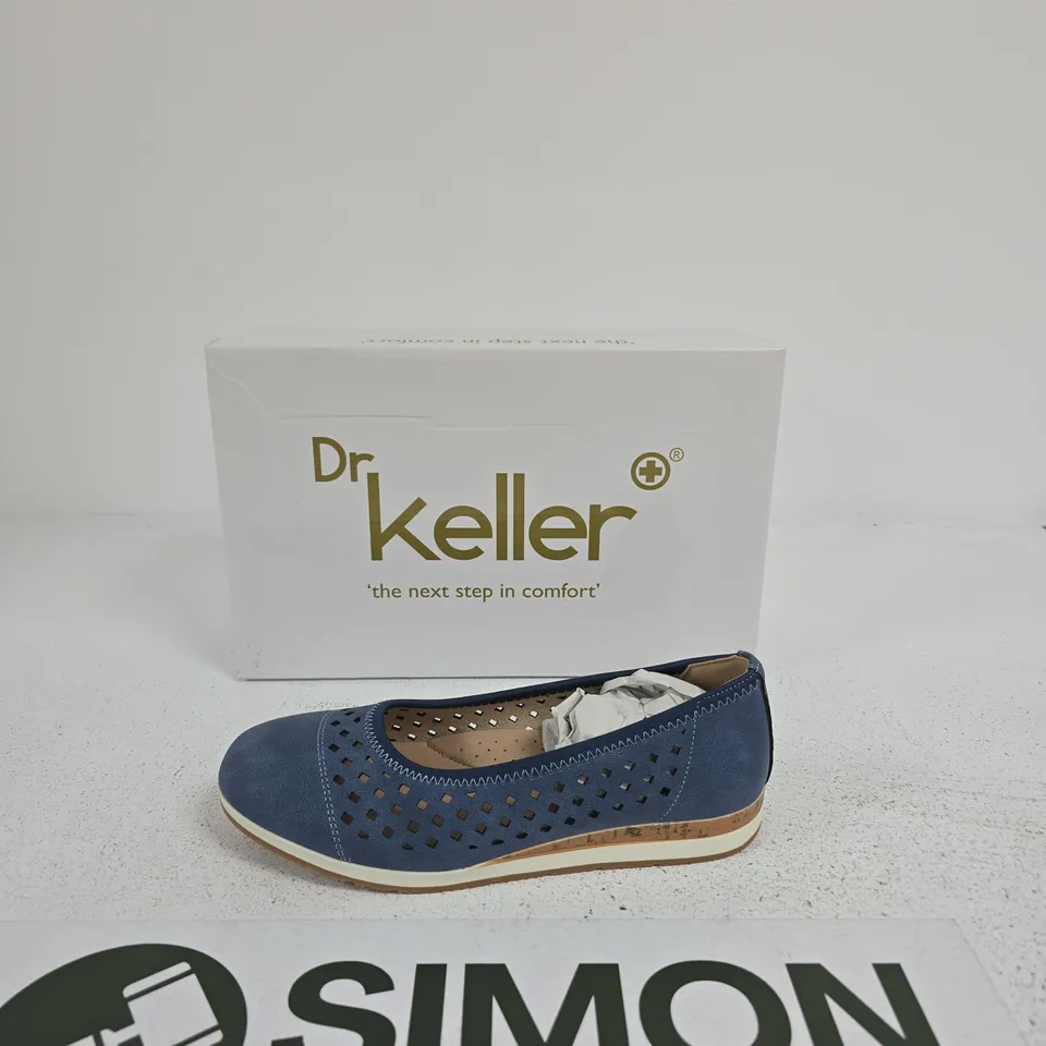 DR KELLER JILLY B1710 BLUE WOMEN'S SHOES, UK 4