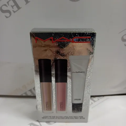 BOXED MAC PINK LOST IN THE GLOSS LIPGLASS TRIO