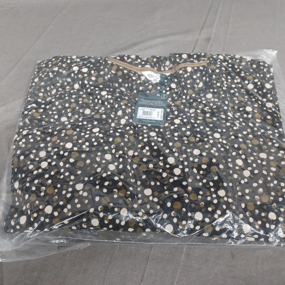 SEALED WHITE STUFF POPPY JERSEY MIDI DRESS - UK 14 