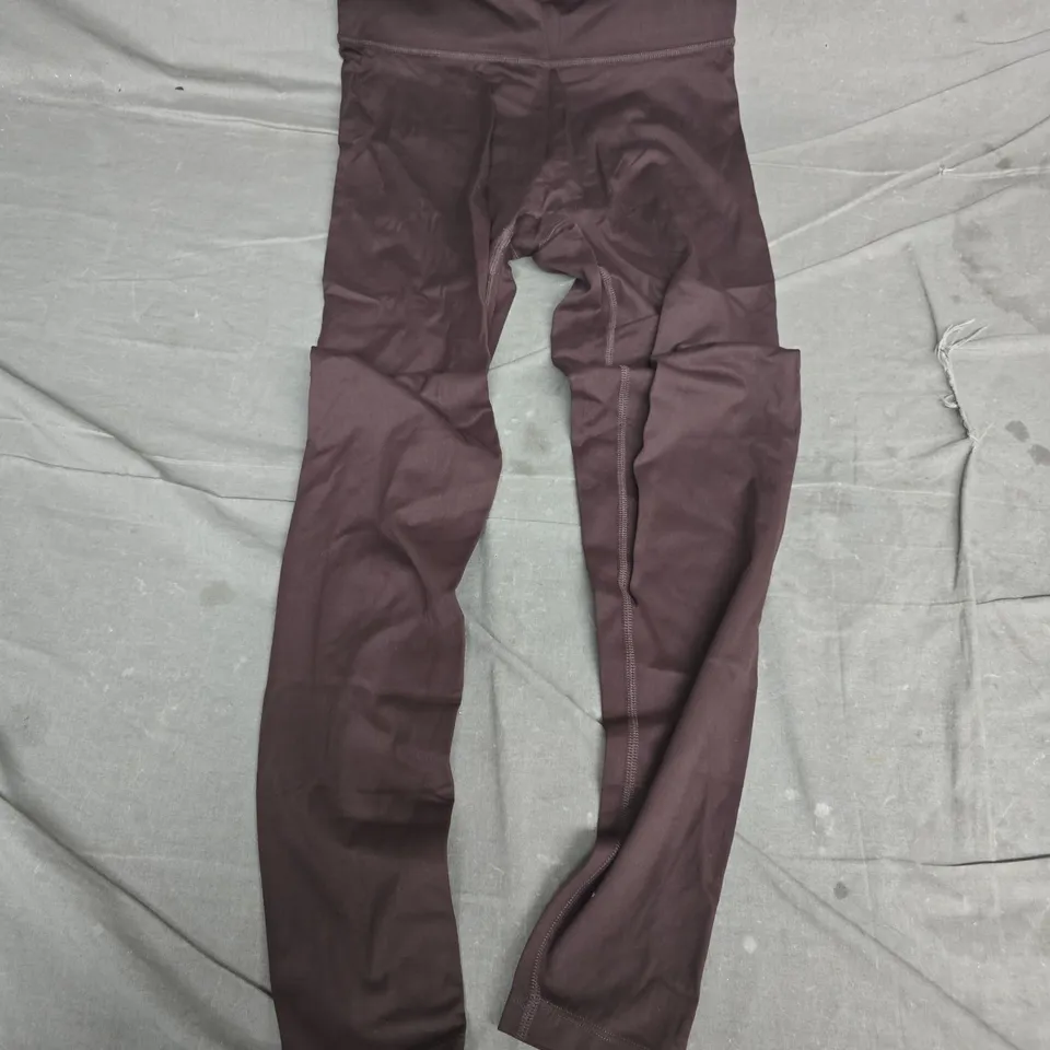 LOUNGE POLYAMIDE LEGGINGS – COFFEE – SIZE M (PETITE) – NYLON/SPANDEX