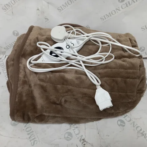 COZEE HOME HEATED BLANKET IN DARK TAUPE