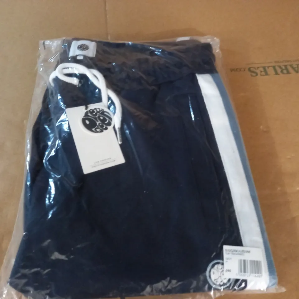 BAGGED PRETTYGREEN TILBY TRACKPANTS IN NAVY - M