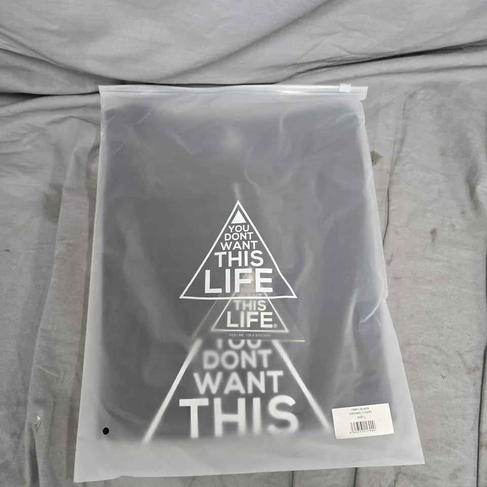 BAGGED YOU DONT WANT THIS LIFE ORIGINAL T-SHIRT - SIZE LARGE