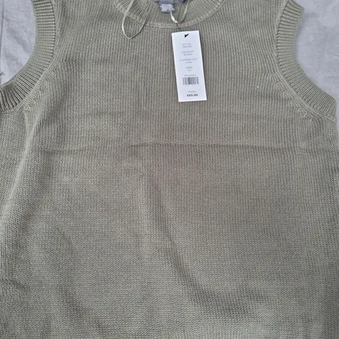 FRENCH CONNECTION OVERSIZED TANK IN KHAKI SIZE MEDIUM