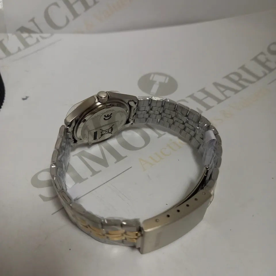 SCANIA SILVER/GOLD EFFECT LINK STRAPPED LADIES WATCH 
