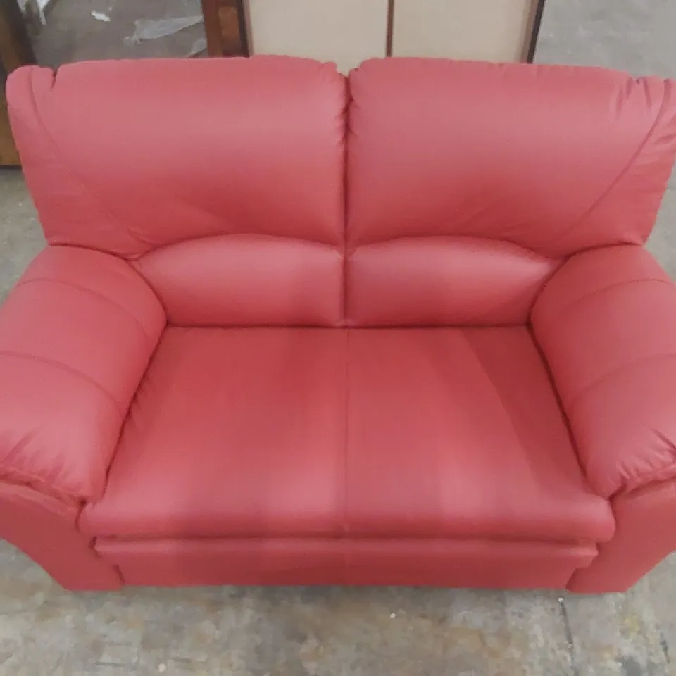 QUALITY DESIGNER DES SOFA LINE HEPPMAN GENUINE LEATHER 2 SEATER LOVESEAT