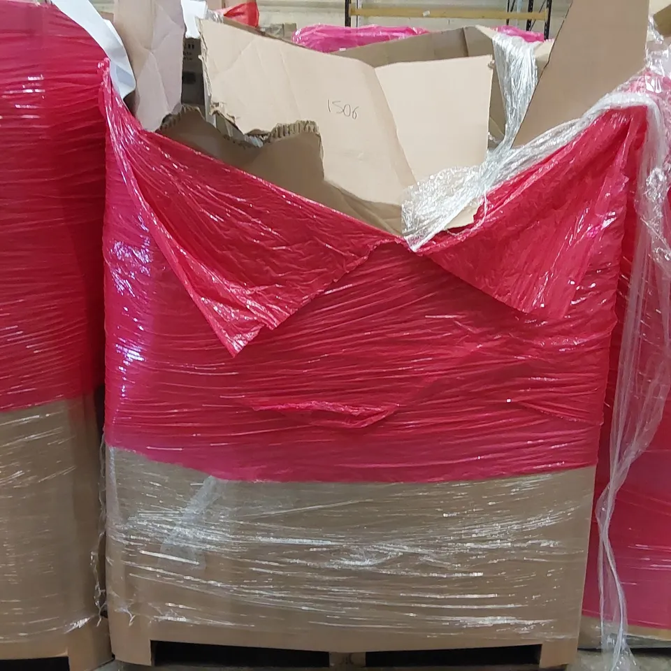 PALLET OF ASSORTED ITEMS INCLUDING: ROTARY DEHUMIDIFIER, COMPUTER CASE, DOG BED, MEMORY FOAM BAT MAT, RETRACTABLE SAFETY GATE 