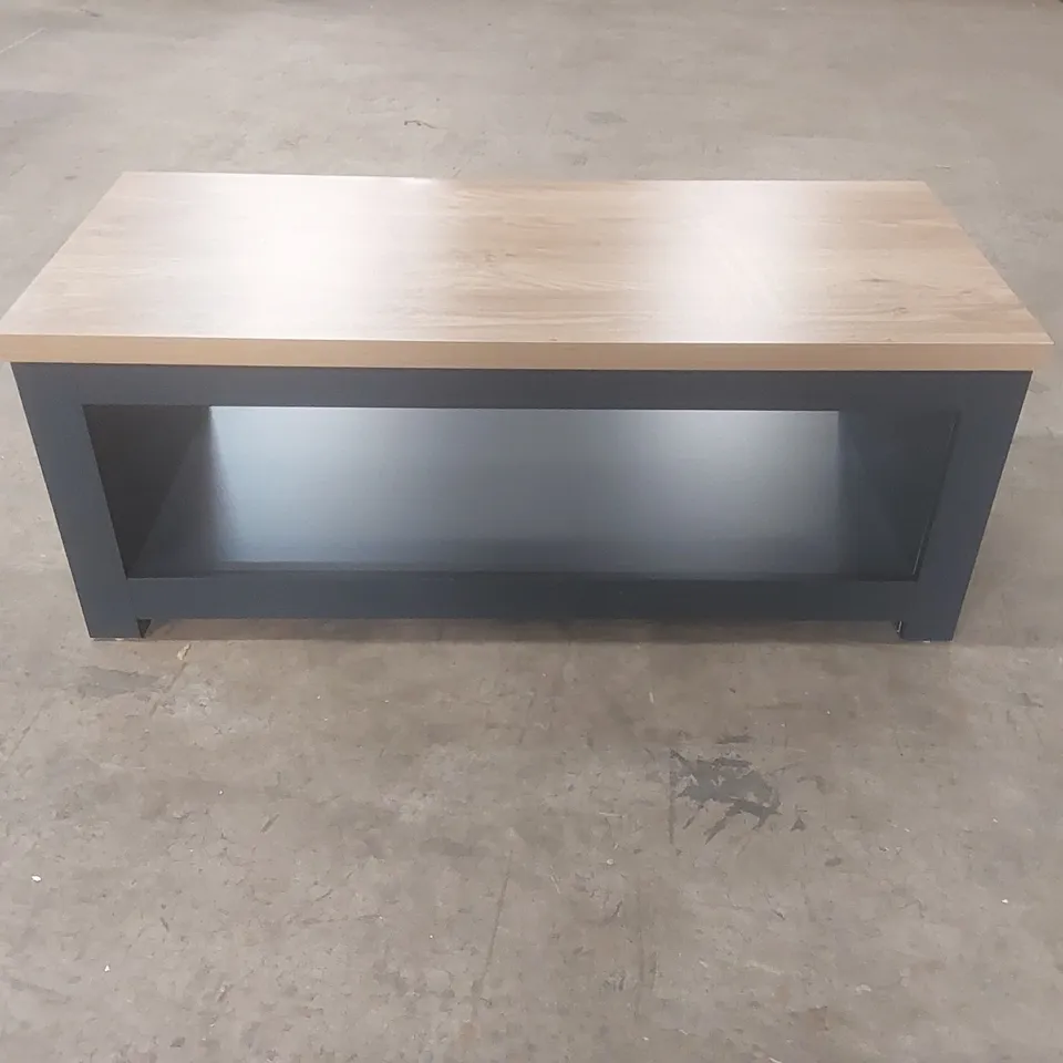 NAPANOCH SLED COFFEE TABLE WITH STORAGE TABLE BASE COLOUR:NAVY BLUE