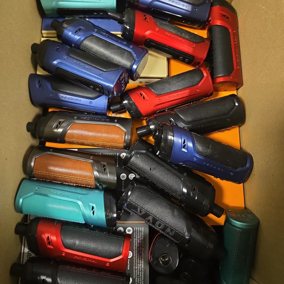 BOX OF APPROXIMATELY 15 ASSORTED E-CIGARETTES PRODUCTS TO INCLUDE - INNOKIN, GEEK VAPE ETC