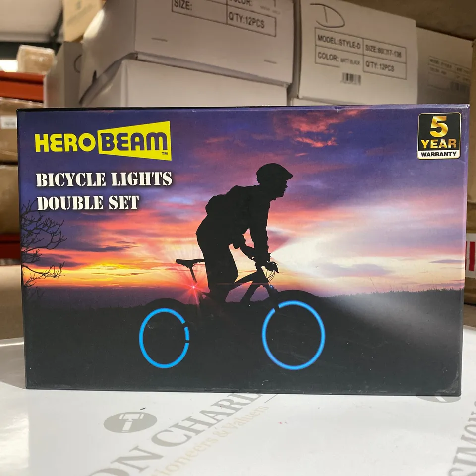 BOXED HEROBEAM BICYCLE LIGHTS DOUBLE SET 