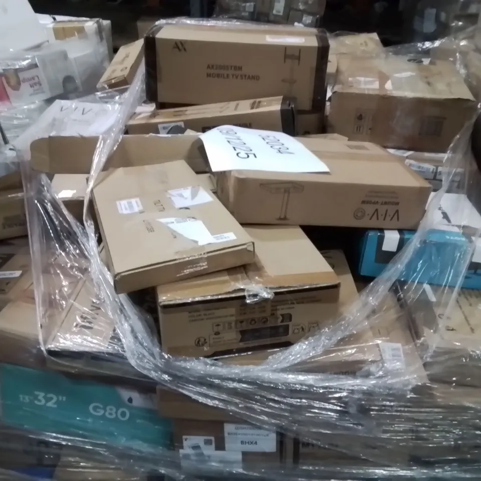 PALLET CONTAINING LARGE QUANTITY OF TV BRACKETS 