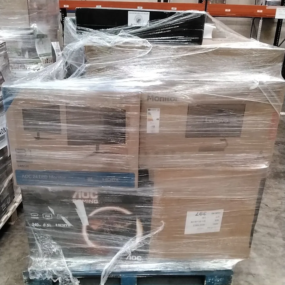 PALLET OF APPROXIMATELY 20 UNPROCESSED RAW RETURN MONITORS TO INCLUDE;