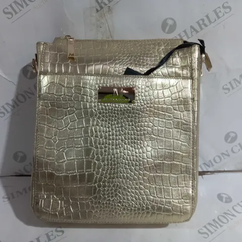 JULIEN MACDONALD CROCODILE SKIN BAG IN GOLD