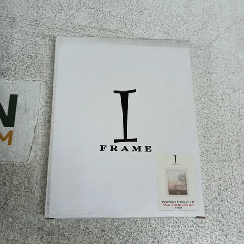 PINK PHOTO FRAME 6X8IN – GLASS, HANDLE WITH CARE (IF18068)