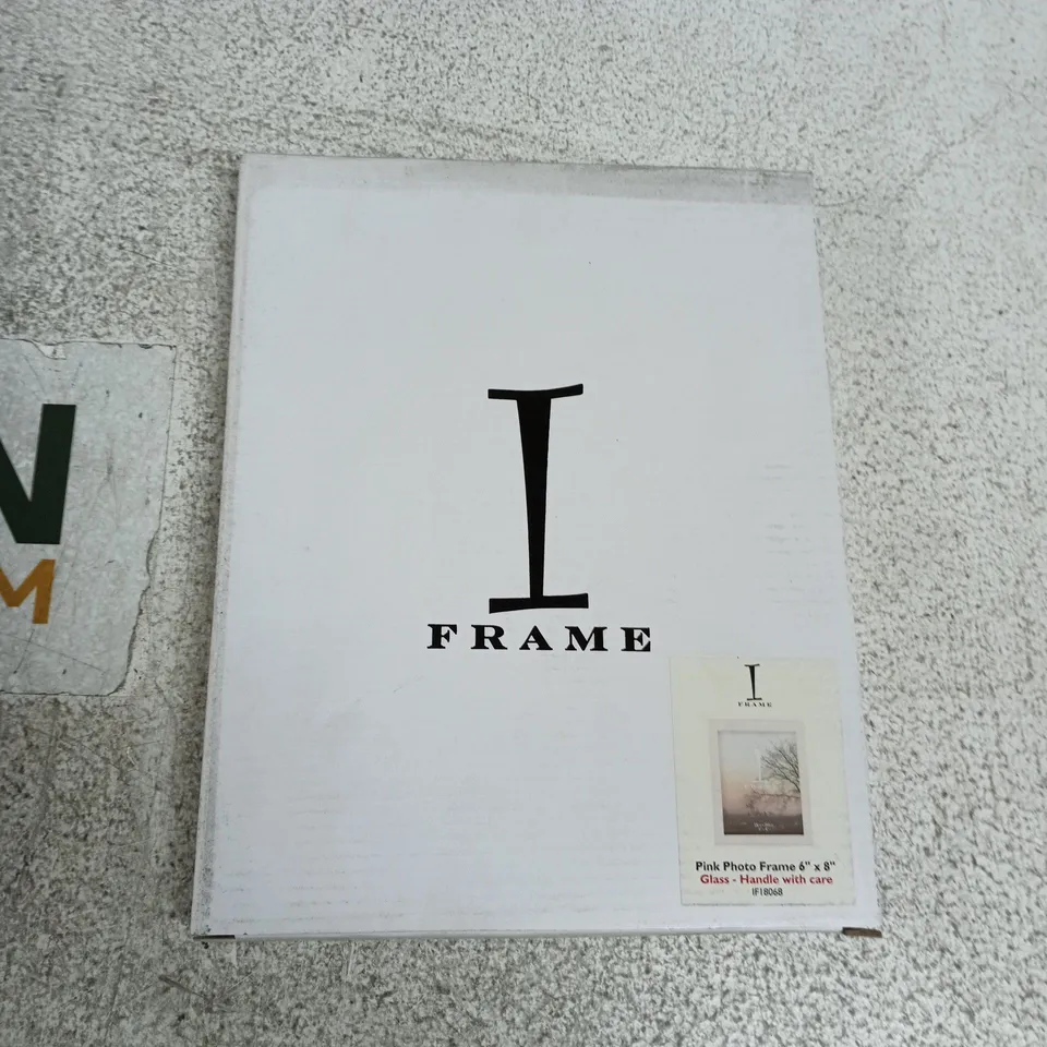PINK PHOTO FRAME 6X8IN – GLASS, HANDLE WITH CARE (IF18068)