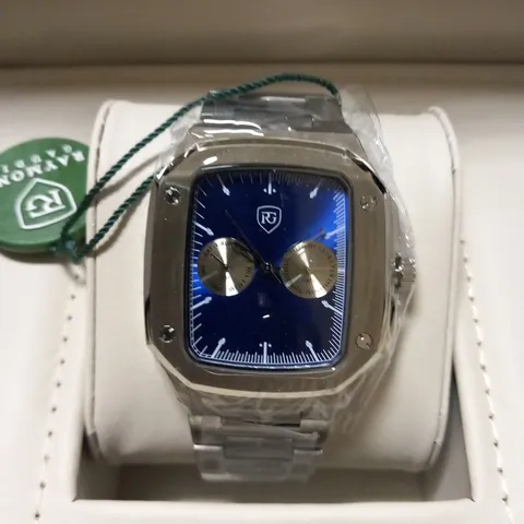 MENS RAYMOND GAUDIN WATCH – MULTI FUNCTION DIAL – STAINLESS CASE & STRAP – 5ATM WATER RESISTANT - WOODEN GIFT BOX – EST £980