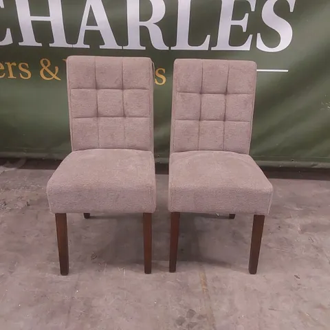 PAIR OF SHANKAR ESPRESSO LIVING DINING CHAIRS