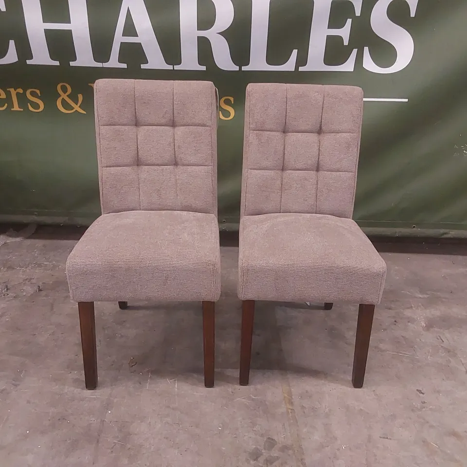 PAIR OF SHANKAR ESPRESSO LIVING DINING CHAIRS