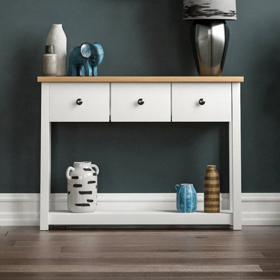 MAPES CONSOLE TABLE- WHITE