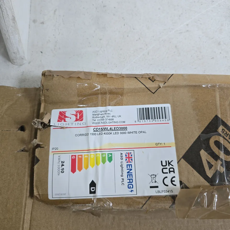 ASD LIGHTING CORRIDOR LED LIGHT – 1500MM, 4000K, WHITE OPAL DIFFUSER (CD15/WL4LED3000)