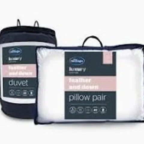 BAGGED SILENTNIGHT DUCK FEATHER AND DOWN ANTI ALLERGY 13.5 TOG DUVET AND PILLOW (2 BAGS)