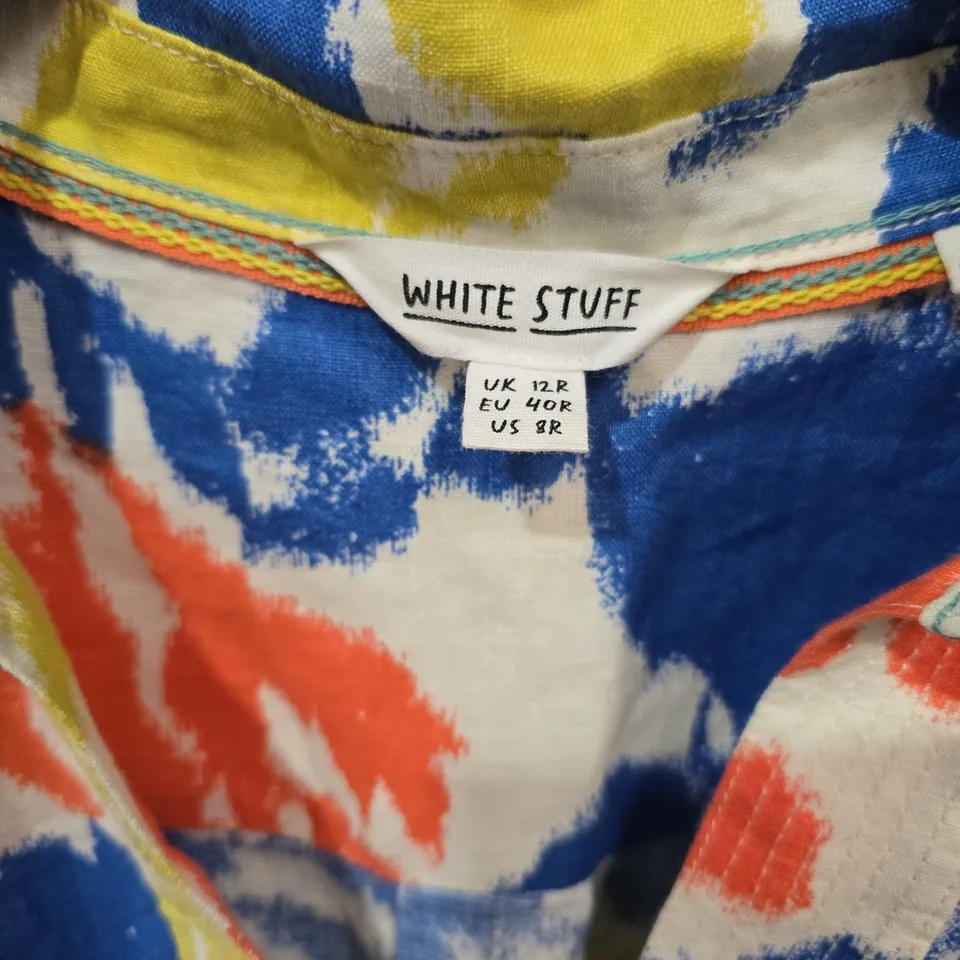 WHITE STUFF WOMEN’S SHIRT – ABSTRACT PRINT, LIGHTWEIGHT, LONG SLEEVE (UK 12R)
