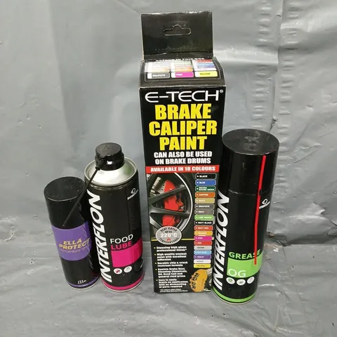 APPROXIMATELY 8 ASSORTED AEROSOL ITEMS TO INCLUDE CALIPER PAINT, WATERPROOF SPRAY, GREASE ETC ETC - COLLECTION ONLY