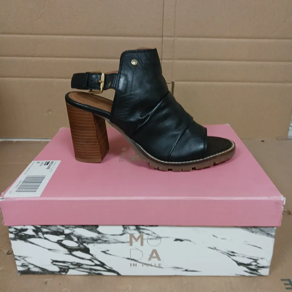 MODA IN PELLE MIRIANNE LEATHER SHOES BLACK SIZE 6