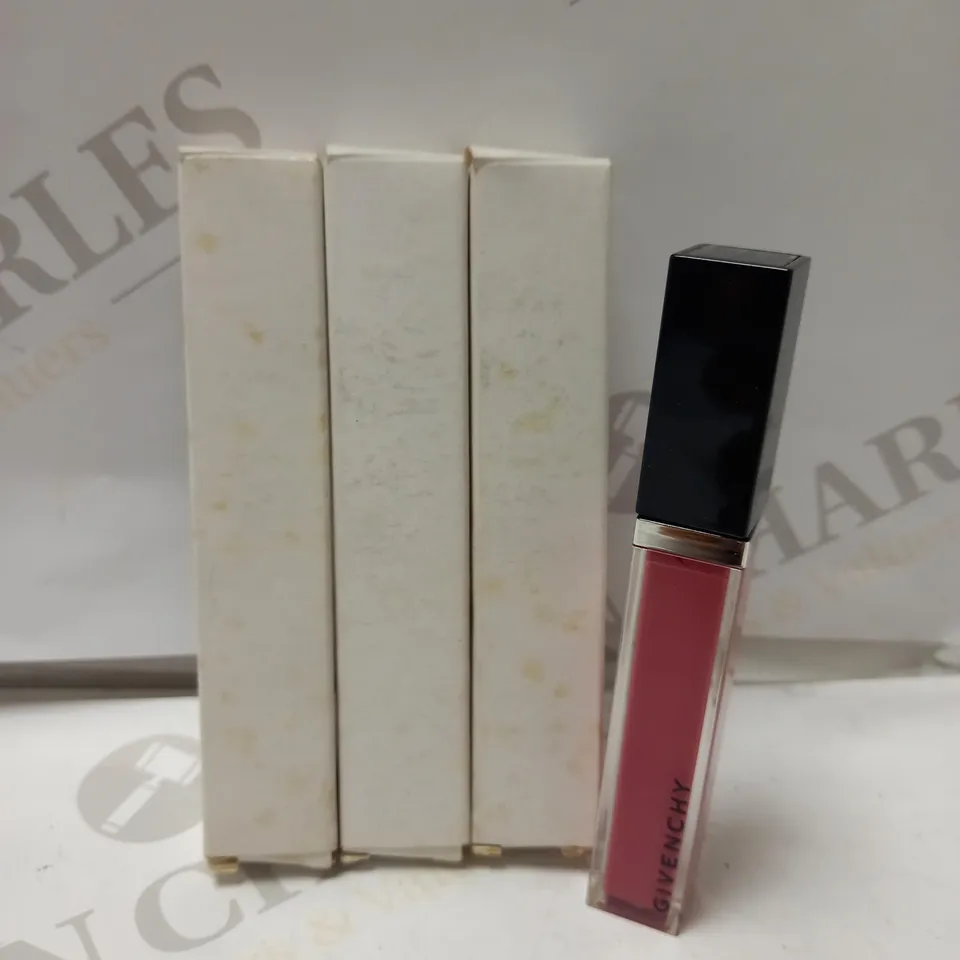 LOT OF 3 GIVENCHY LIP GLOSS - 35 PRIVATE ROSE 