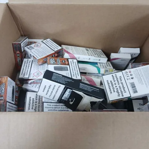 BOX OF APPROXIMATELY 40 ASSORTED E-CIGARETTES AND COMPONENTS TO INCLUDE: SMOK R-KISS2 DEVICE KIT 