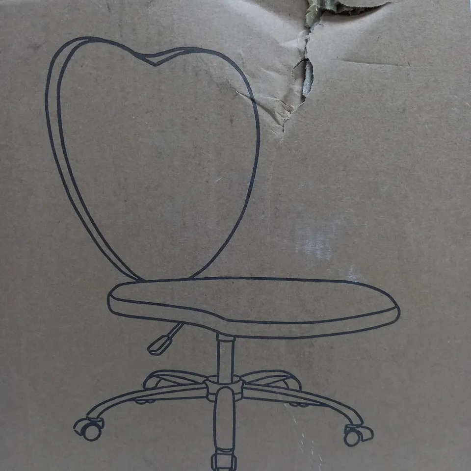 BOXED HEART GREY OFFICE CHAIR