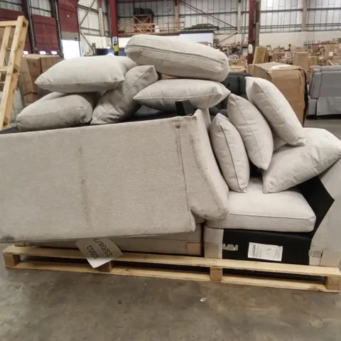 DURY CHUNKY WEAVE CORNER SOFA - INCORRECT MIXED BACK CUSHIONS