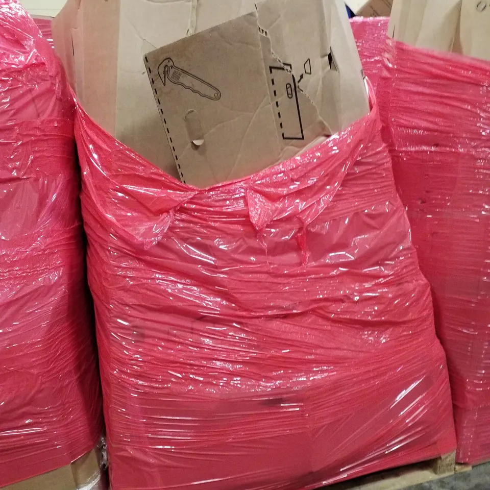 PALLET OF ASSORTED PRODUCTS INCLUDING KIDS BICYCLE, PVC CHAIR MAT, TOILET SEAT, GAMING DESK, OFFICE CHAIR, 6 DRAWER CHEST OF DRAWERS 