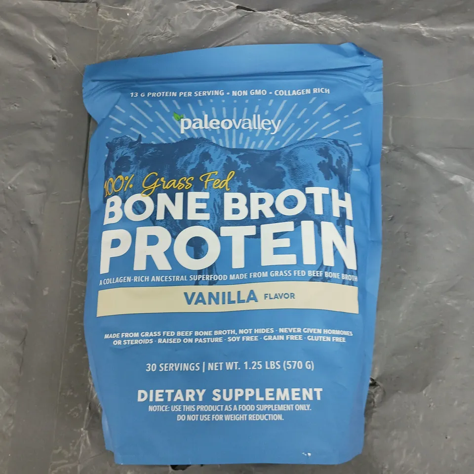 PALEOVALLEY GRASS FED BRONE BROTH PROTEIN VANILLA 570G