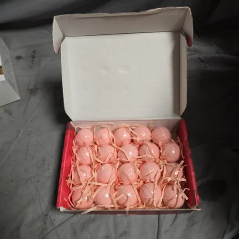 BATH BOMBS GIFT SET – PINK BATH BOMBS IN RED PRESENTATION BOX