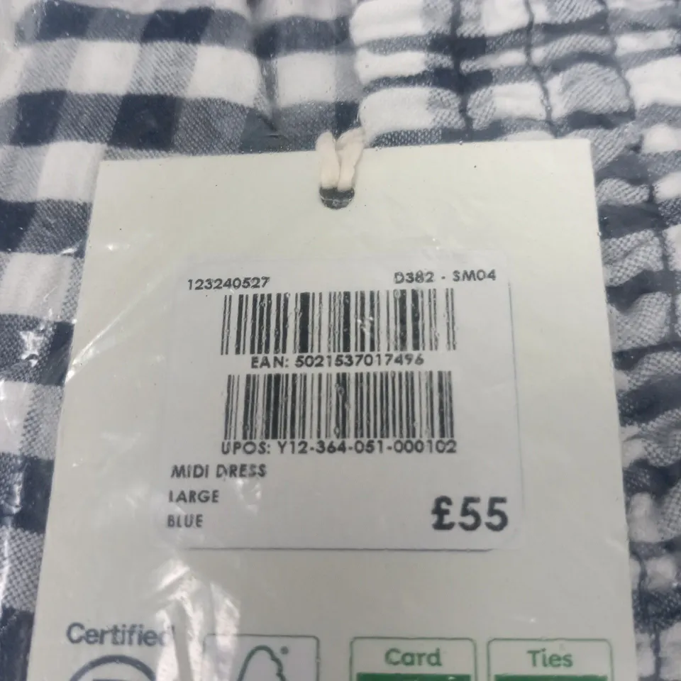JOJO MAMAN BÉBÉ MIDI DRESS – BLUE, LARGE