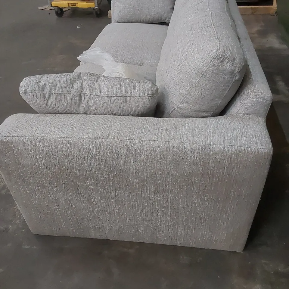 LARGE DESIGNER FABRIC UPHOLSTERED SOFA