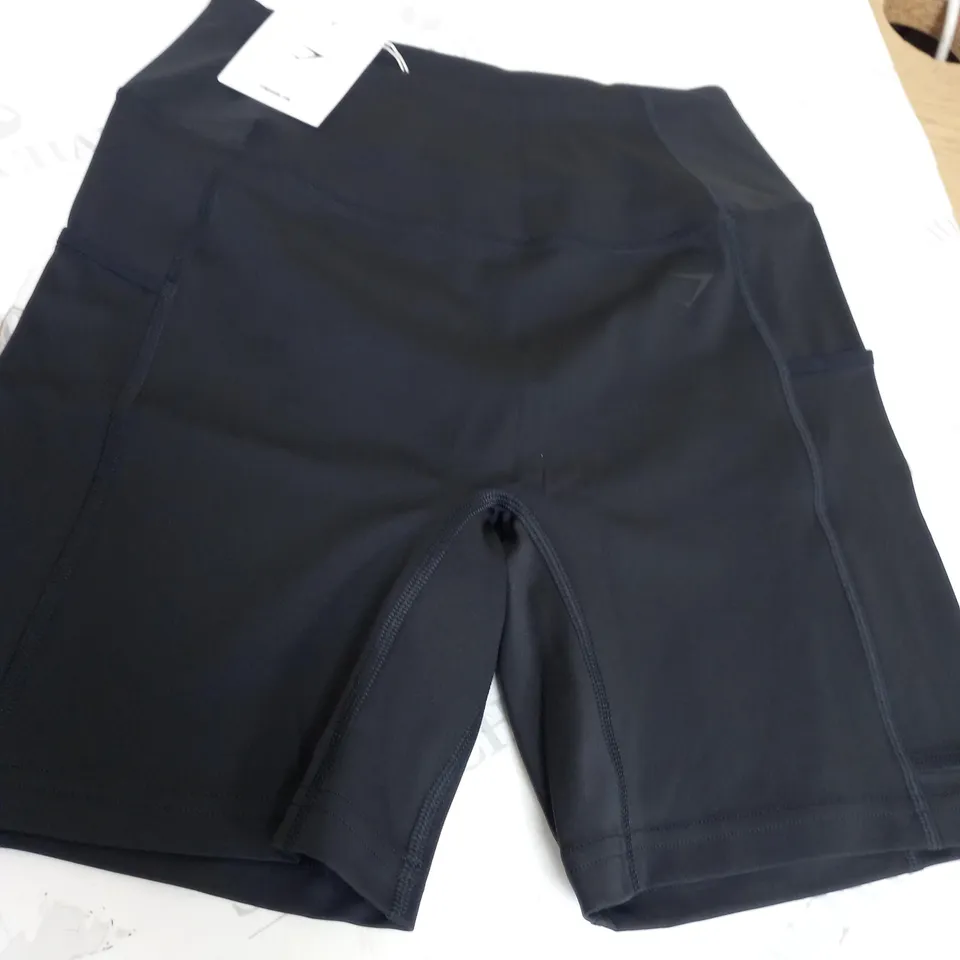 BLACK GYMSHARK GYM SHORTS SIZE M 