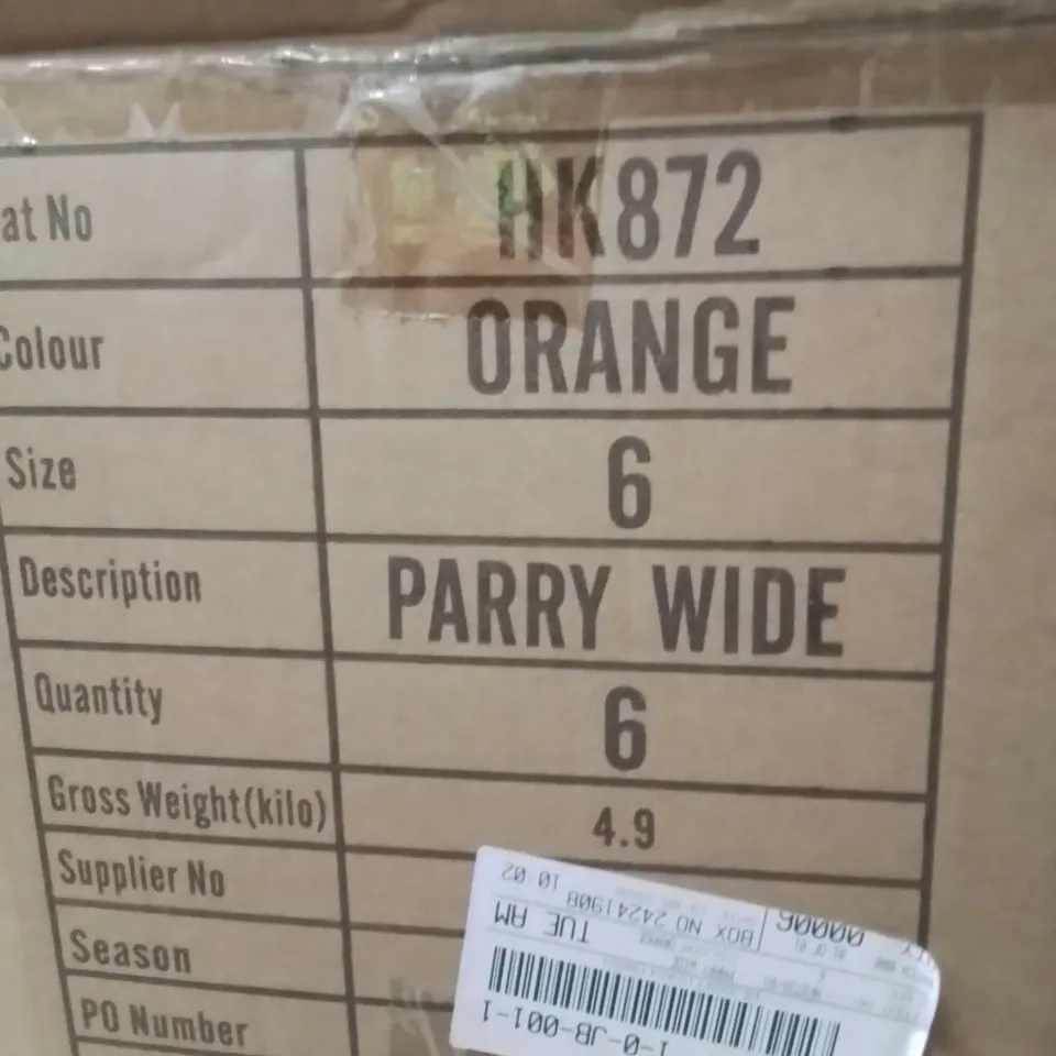 BOXED BRAND NEW APPROXIMATELY 6 SIMPLY BE PARRY WIDE FOOT SHOES ORANGE SIZE 6