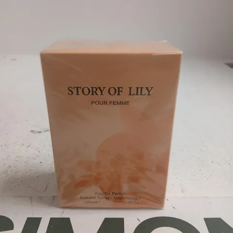 BOXED AND SEALED STORY OF LILY POUR FEMME EAU DE PARFUM 100ML