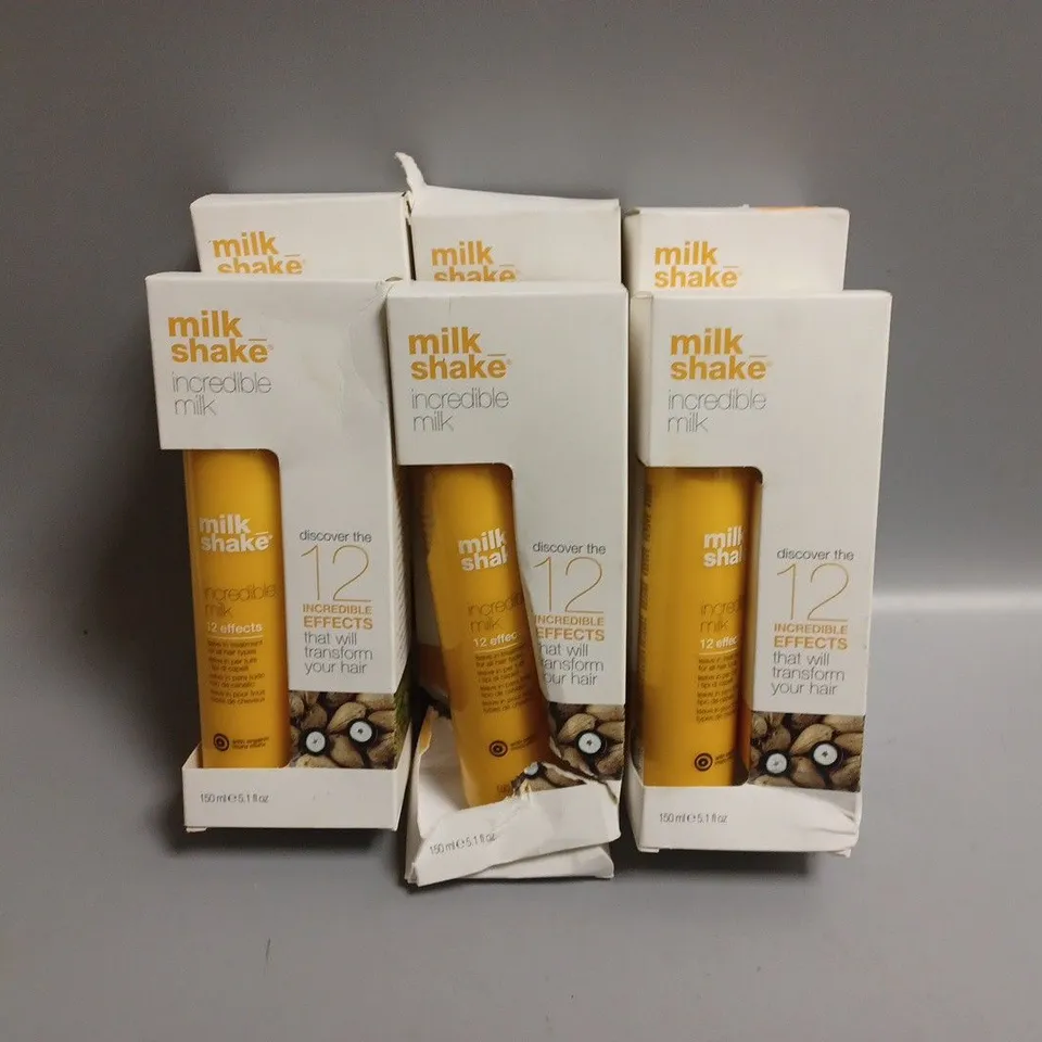 APPROXIMATELY 6 BOXED MILKSHAKE INCREDIBLE MILK 12-EFFECTS LEAVE-IN HAIR TREATMENT 150ML 