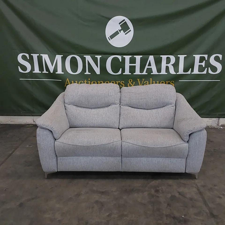 QUALITY G PLAN DESIGNER JACKSON 3 SEATER SOFA IN PIERO SILVER FABRIC 