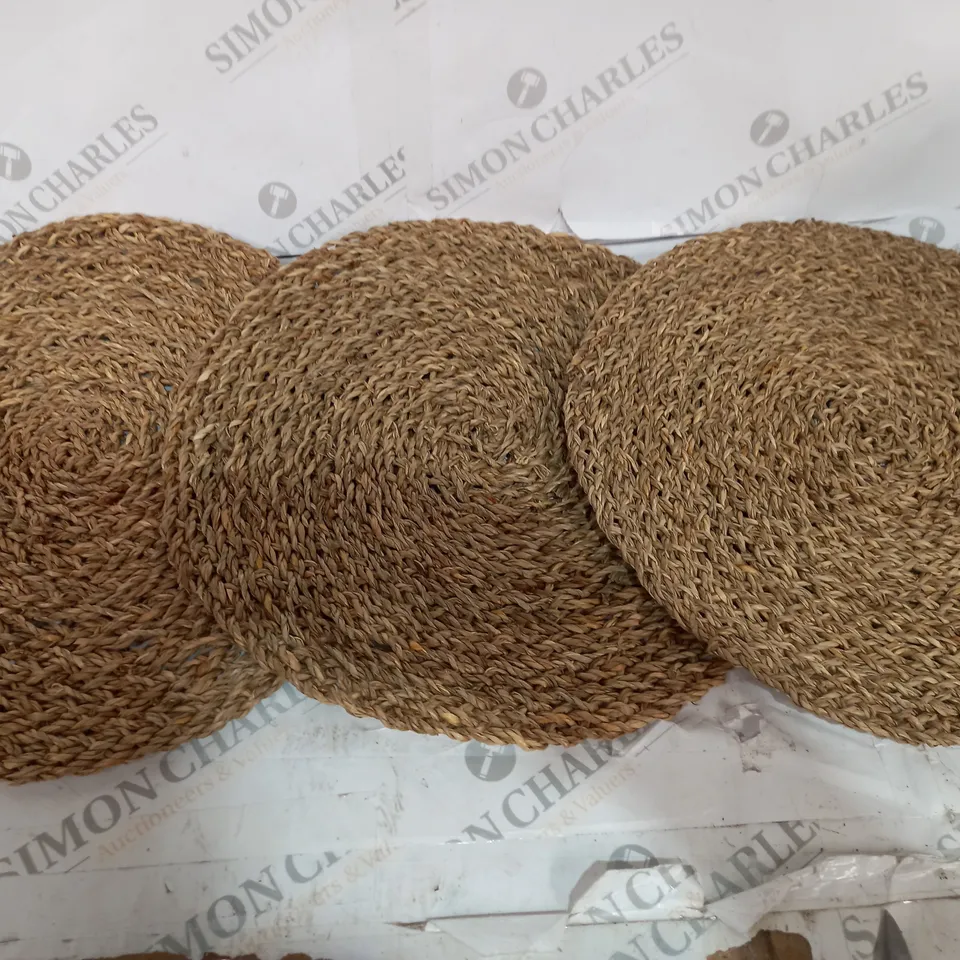 4 X RATTAN PLACE MATS WOVEN STYLE